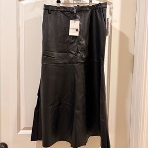Bardot Kindra Vegan Leather Midi Skirt NWT – Black – US 8